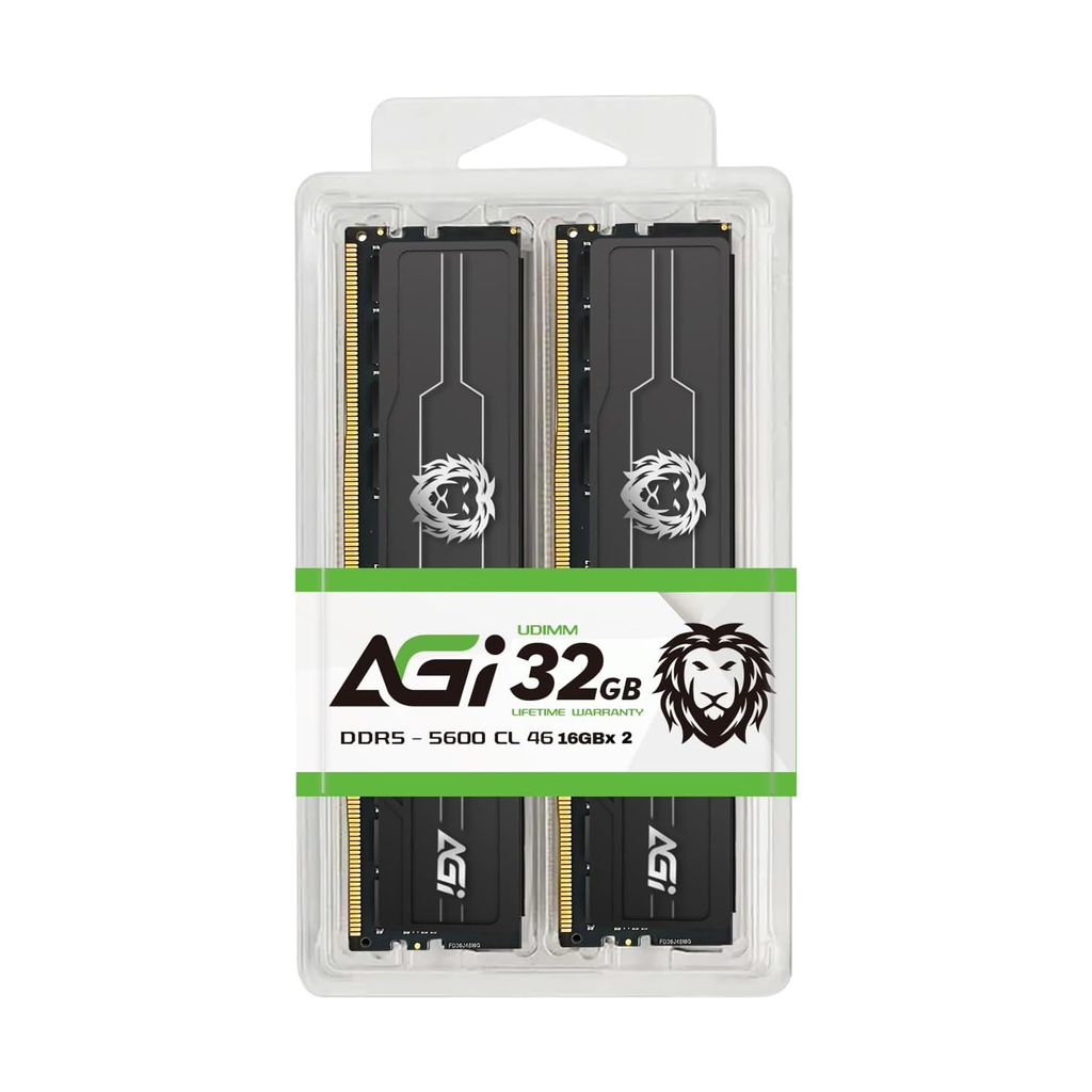 [AGI560A16UD238-DT] AGI 32GB (16GBx2) DDR5 5600MHz CL46 Memory Kit - Black
