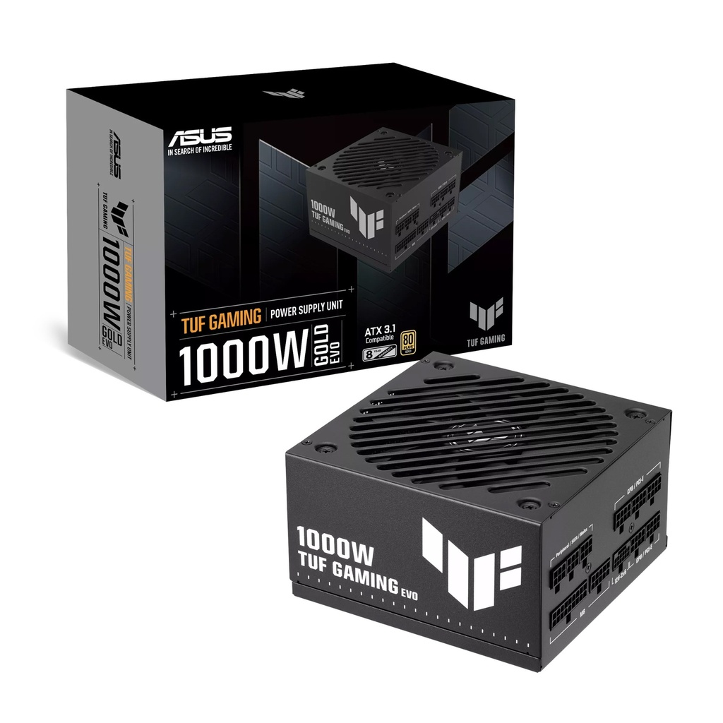 [90YE00SE-B0NA00] Asus TUF Gaming 80PLUS Gold Evo Fully-Modular 1000W ATX 3.1& PCIe 5.1 Compatible Power Supply