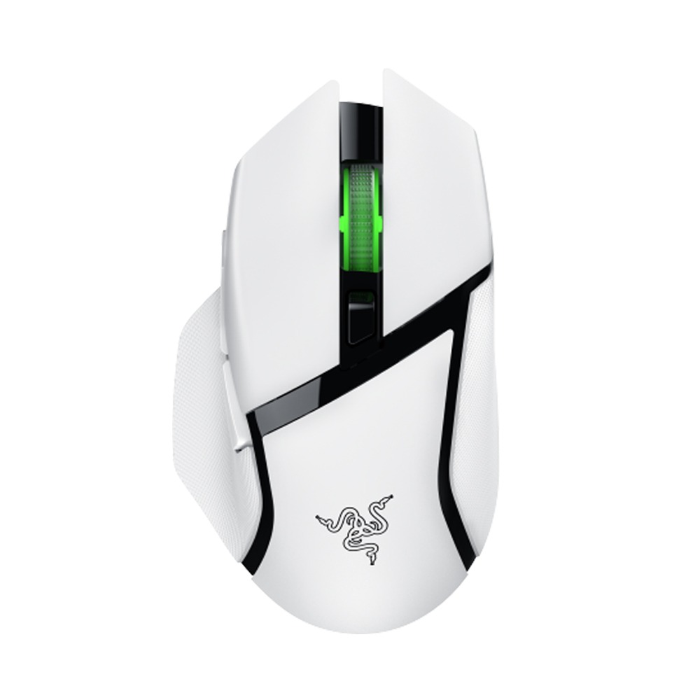 [RZ01-04870300-R3G1] Razer Basilisk V3 X HyperSpeed Wireless/Bluetooth Gaming Mouse Mechanical Switches Gen-2-5G Advanced 18K Optical Sensor, Chroma RGB, 9 Programmable Controls, 535 Hr Battery - White Edition