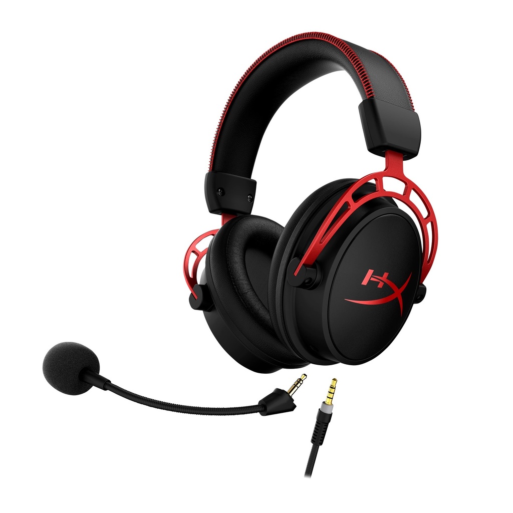 [4P5L1AM] HyperX Cloud Alpha Wired Gaming Headset For PC, PS5, PS4, Xbox Series X|S, Xbox One, Nintendo Switch, & Mobile - Black/Red