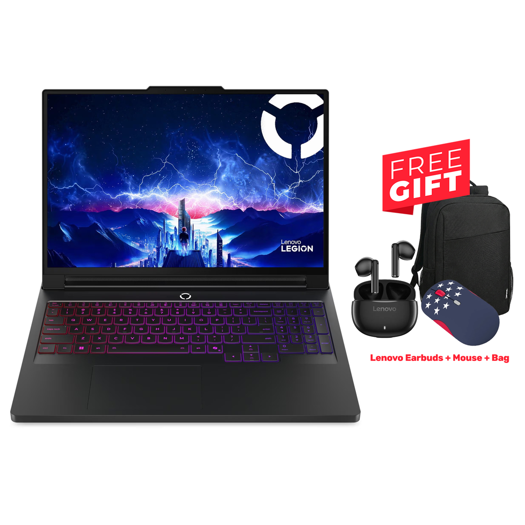 Lenovo Legion 9 18IAX10, Intel Core Ultra 9 275HX Processor, 64GB RAM, 4TB SSD, NVIDIA GeForce RTX 5090 24GB VGA, 18" WQUXGA 240Hz IPS Display, Per-Key RGB Backlit Keyboard Arabic, Windows 11 Home, Eclipse Black, (Free Gift Lenovo Earbuds + Mouse + Bag)