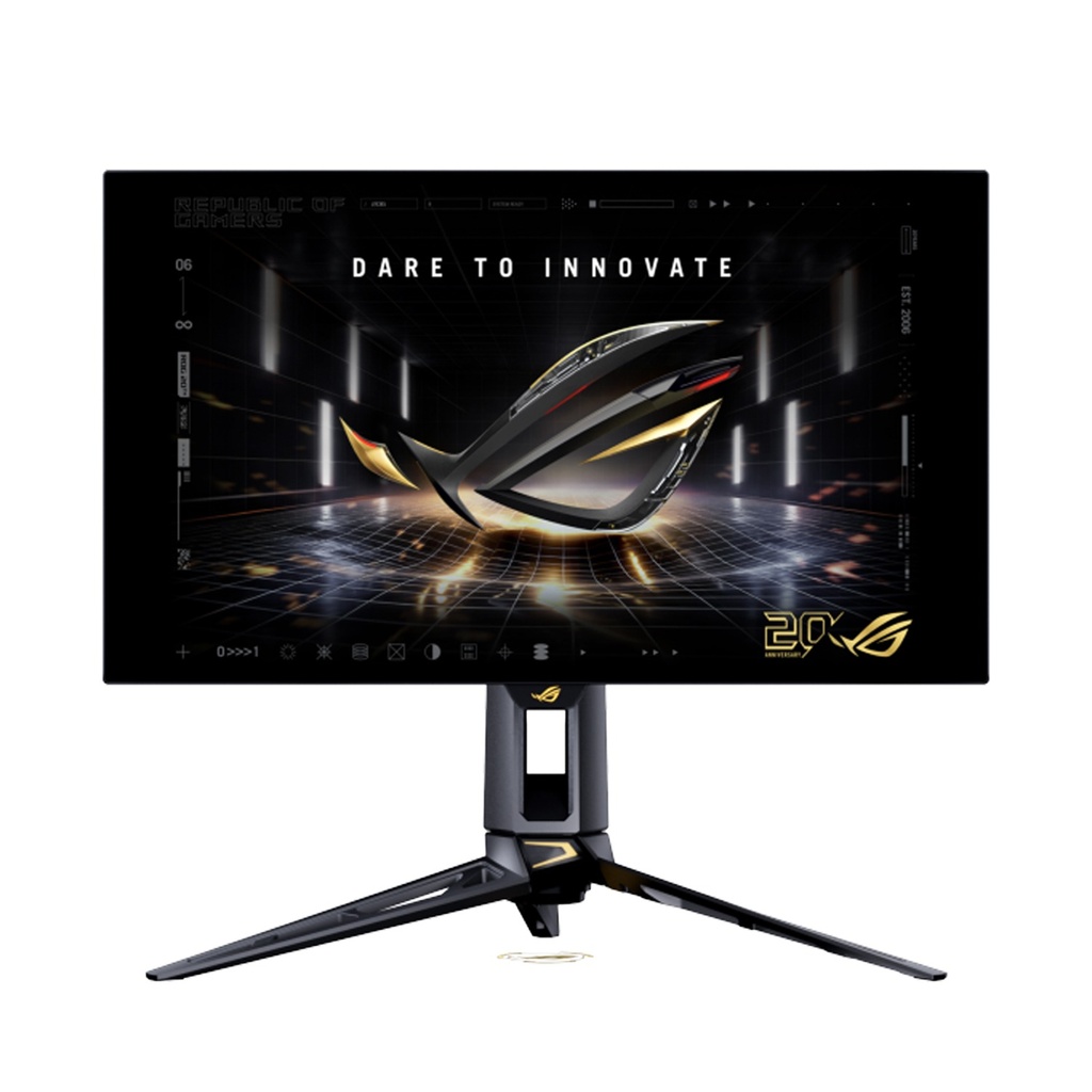 ASUS ROG SWIFT PG27AQWP-G EDITION 20th Anniversary 27 Inch Dual Mode QHD 540Hz, HD 720Hz HDMI 2.1 0.02ms Tandem WOLED Gaming Monitor - Black