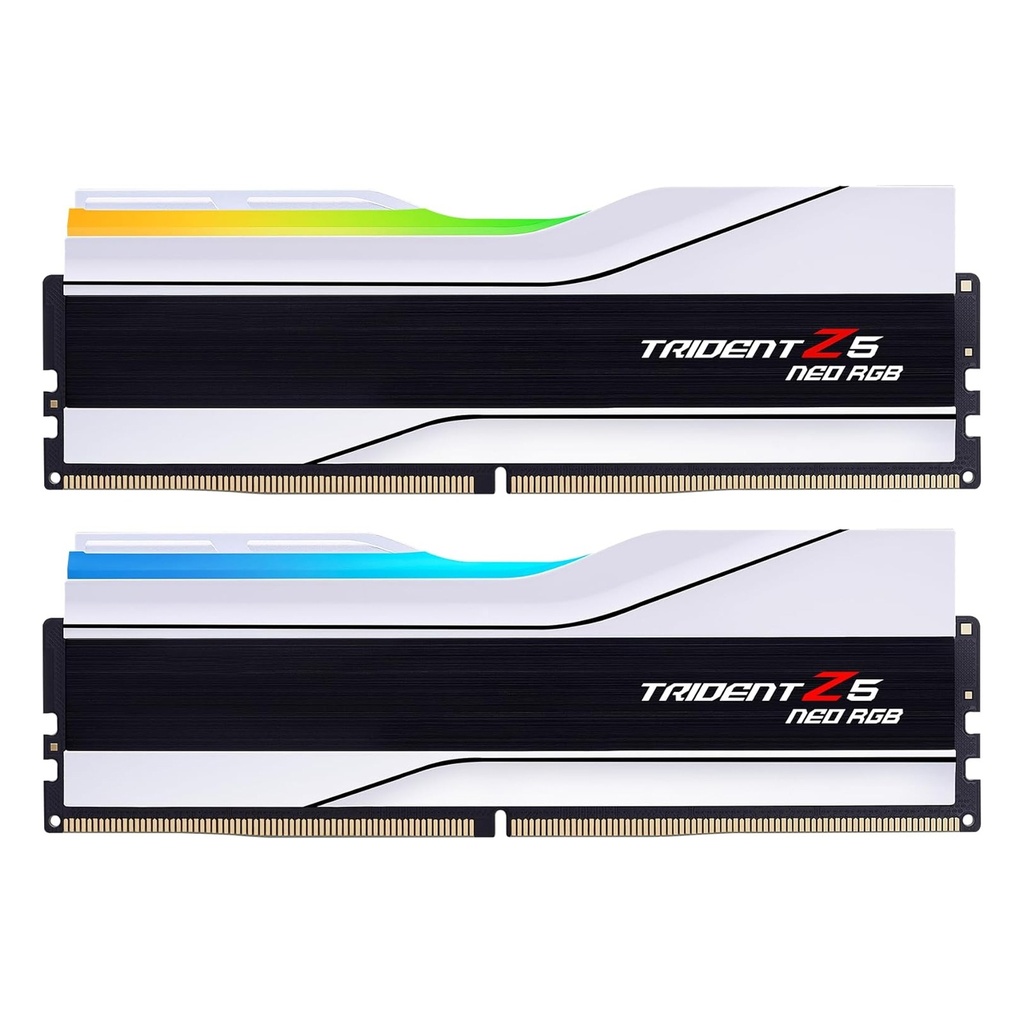 G.Skill Trident Z5 Neo RGB (Intel XMP & AMD EXPO) 32GB (2x16GB) DDR5 6000MHz CL30 Memory Kit - White
