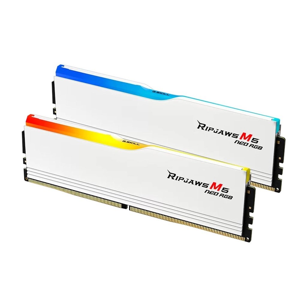 G.SKILL Ripjaws M5 Neo RGB Series ( Intel XMP & AMD EXPO) DDR5 RAM 32GB (2x16GB) 6000MT/s CL36 Desktop Memory Kit - White