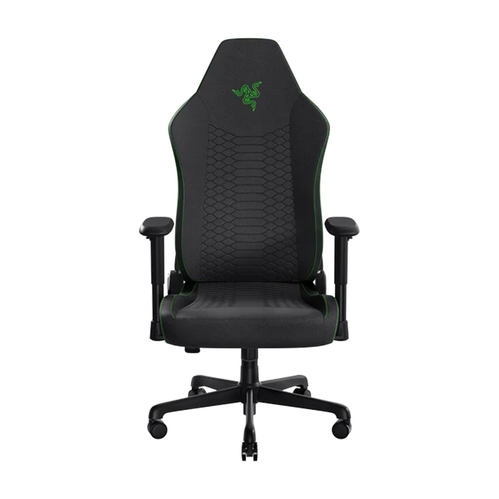 Razer Iskur V2 X Gaming Chair With Built-In Lumbar Support, High Density Foam Cushions, 2D Armrests - Black/Green