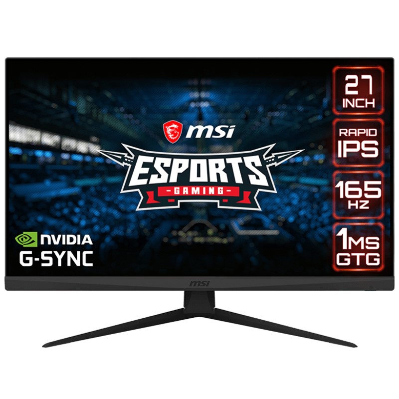 [MOG3U] MSI OPTIX G273QF 27" WQHD Rapid IPS Gaming Monitor, 165hz, 1ms, NVIDIA G-Sync - Black (Used)