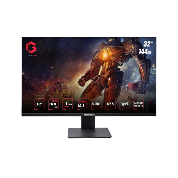 [GG33N] Gameon GO32UHD 32" IPS Panel 144Hz 1ms UHD Flat Gaming Monitor (Used)