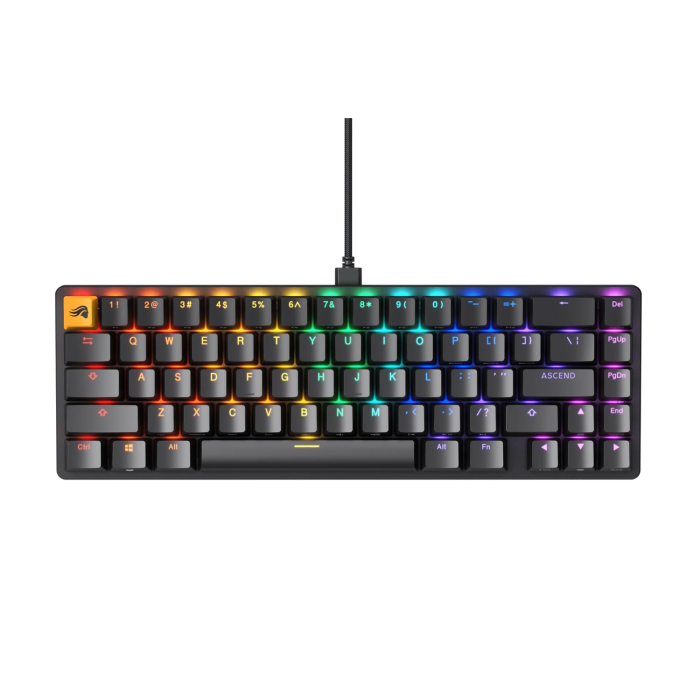[GGC0U] Glorious GMMK2 Compact 65% Modular Mechanical Gaming Keyboard Pre-Built Edition - Black (مستعمل)