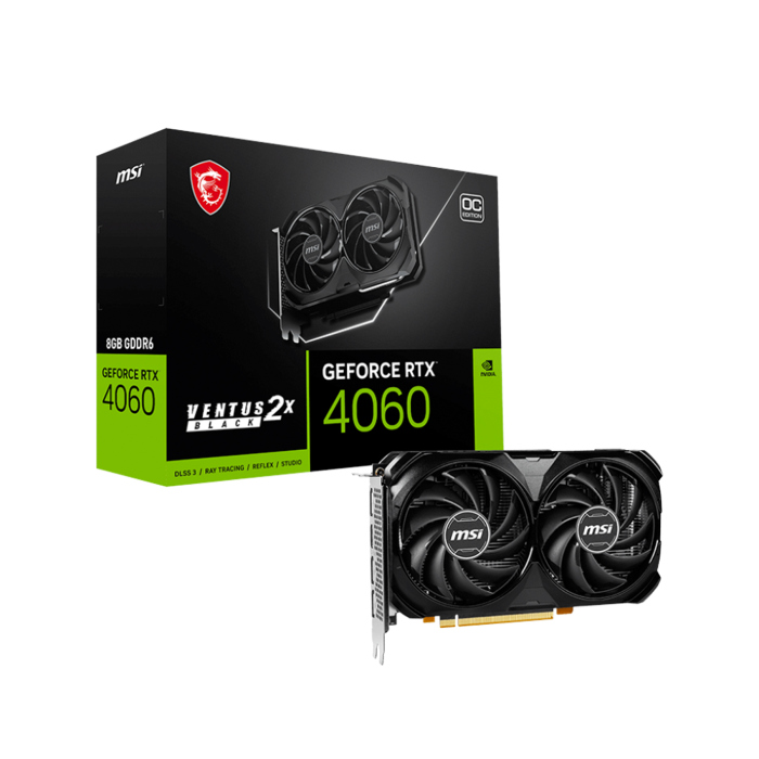 [MGRBN] MSI GeForce RTX 4060 Ventus 2X Black OC Edition 8GB GDDR6 Graphics Card
